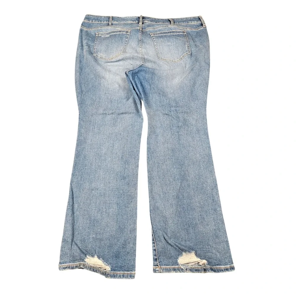 Torrid Mid Rise Slim Boot Jeans Womens Size 24S Vintage Stretch Distressed Blue